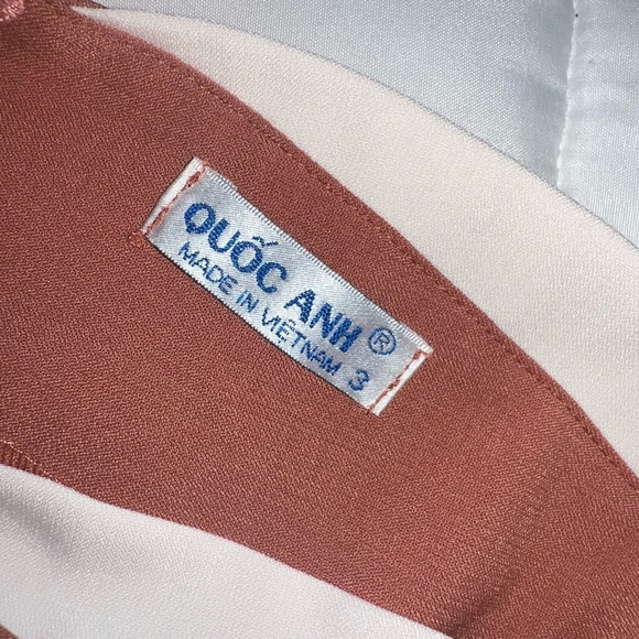 Quoc Anh Rust Dress with Tie Details - Picture 4 of 4